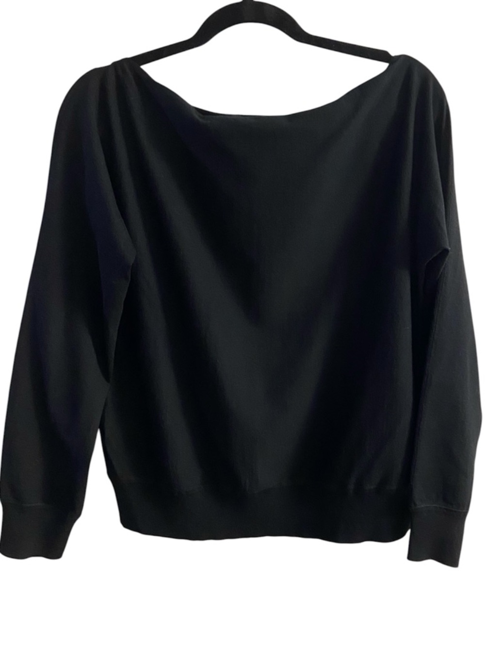 Babaton Aritzia Off-the-Shoulder Black Sweater Oversized Small